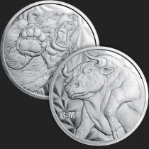 2 oz Bull & Bear Silver Round