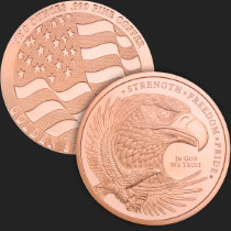 2 oz GSM Copper Eagle Round