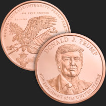 2 oz President Donald J. Trump BU Copper Round