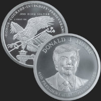 2 oz President Donald J. Trump BU Silver Round