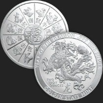 2 oz Year of the Dragon Silver Round