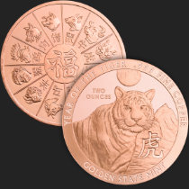 2 oz Year of the Tiger Copper Round