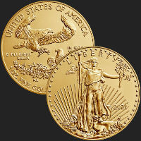 2021 1 oz American Gold Eagle Coin BU (Type 1)