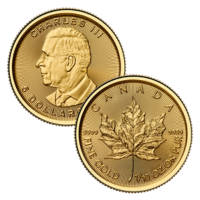 2025 1/10 oz Canadian Gold Maple Leaf Coin BU