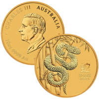 2025 10 oz Australian Gold Lunar Snake Coin - Lunar Series III