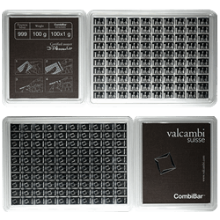 100 Gram Valcambi Silver CombiBar (100x 1 gram bars w/ Assay)