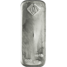 100 oz Johnson Matthey Silver Bar