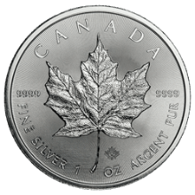 1 oz Canadian Silver Maple Leaf Coin BU (Random Year)