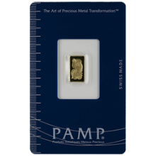 1 Gram PAMP Suisse Lady Fortuna Gold Bar (in Assay Card)