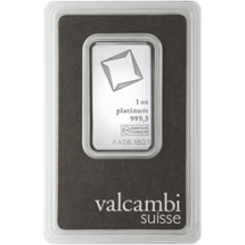 1 oz Platinum Bar Valcambi
