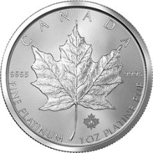 1 oz Canadian Platinum Maple Leaf Coin BU (Random Year)