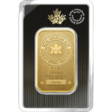 1 oz Royal Canadian Mint (RCM) Gold Bar (in Assay)