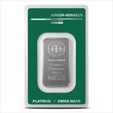 1 oz Platinum Bar Argor-heraeus
