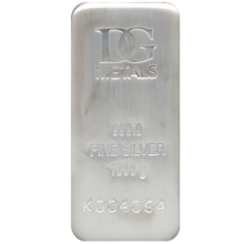 1 Kilo Silver Bar Dillon Gage .999 Fine Silver Obverse Bar Thumbnail