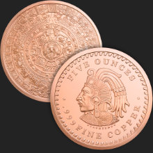 5 oz Aztec Calendar Copper Round 