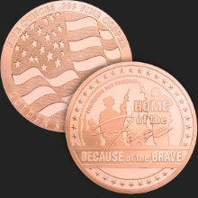 5 oz GSM Home of the Free Copper Round 