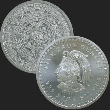 5 oz Silver Aztec Calendar BU Golden State Mint 220 01