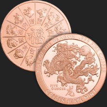 5 oz Year of the Dragon Copper Round