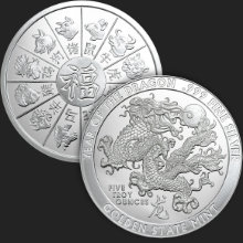 5 oz Year of the Dragon Silver Round