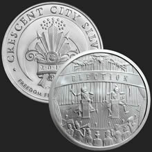 Excellent Puppet Election & Crescent City Front & Back of 5 oz .999 Fine Silver Coin