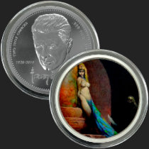 2 oz Frazetta Egyptian Queen Silver Round Colorized