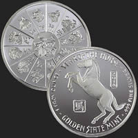 1 oz Year of the Horse Silver Round 