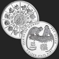 1 oz Year of the Monkey Silver Round