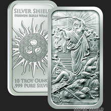 Excellent 10 oz Jesus Clears the Temple Silver Bar .999 Fine Bullion