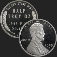 Lincoln Wheat half oz silver Golden State Mint 188