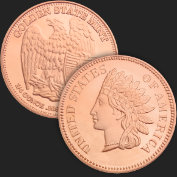 1/4 oz Indian Head Copper Bullion Round .999 Fine