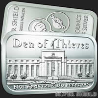 Beautiful Den of Thieves 1 oz Silver Bar .999 Fine Bullion