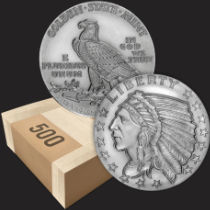 box ready to ship 1 oz silver incuse indian 500 Golden State Mint 210 01