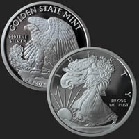 2 oz Walking Liberty Silver Round