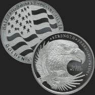 1/2 oz GSM Silver Eagle Round 