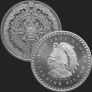 1/2 oz Aztec Calendar Silver Round 
