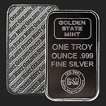 Beautiful GSM 10 oz Golden State Mint Silver Bar .999 Fine Bullion
