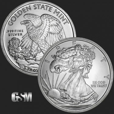 Walking Liberty 5 Oz Silver Round Coin Walking Liberty 5 Oz Silver Coin