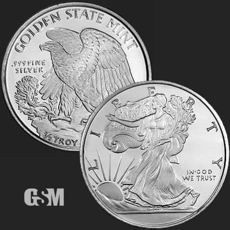 American Precious Metals Exchange 1/2oz .999 Silver #NM48 Walking Liberty 