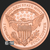 1 oz Statue of Liberty Copper Round .999 fine bullion reverse
