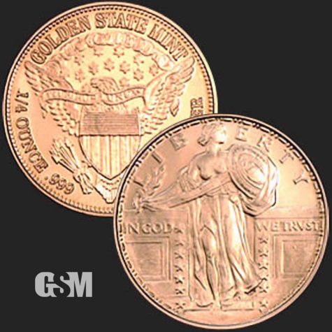 Standing Liberty 1/4 oz Copper Coin