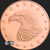 1/4 oz Eagle Head Copper .999 fine bullion obverse