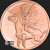 1 oz Red Horse Copper Round .999 fine bullion obverse