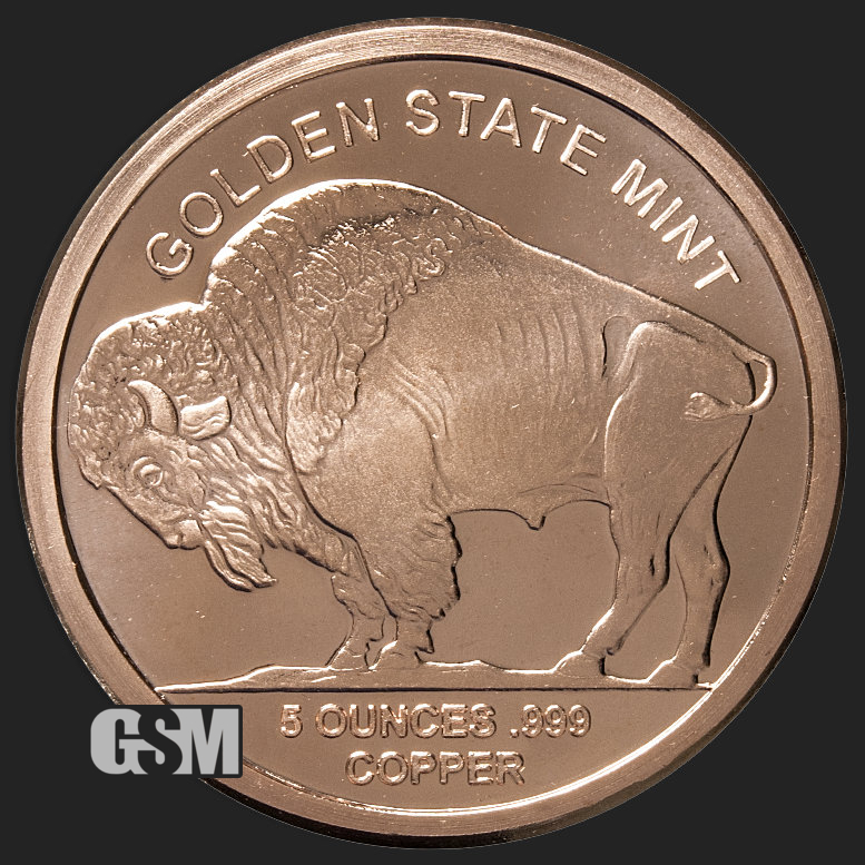 Buffalo Nickel DESIGN 1 OZ Ounce Copper Bullion ROUNDS New 100 INDIAN HEAD