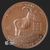 Year of the Goat zodiac 5 oz copper round front