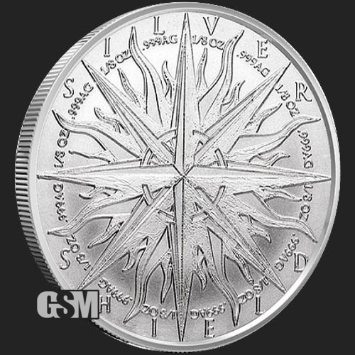 NEW Coin Lot of 10 "Pirate" Design 1 gram .999 Fine silver bullion round