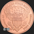 1/2 oz Standing Liberty round .999 fine copper bullion reverse