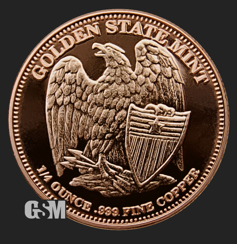 Mercury Head Design 1/4 oz Copper Bullion 