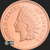 1/2 oz Indian Head Copper .999 fine bullion obverse