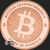 Bitcoin Cryptocurrency Copper Bullion round 1 oz .999 fine Obverse