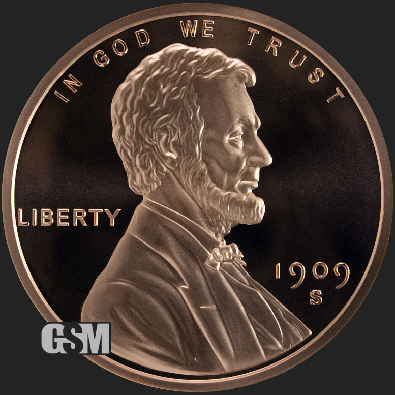5 oz .999 Copper Round Lincoln Wheat Cent Golden Sate Mint 1909 S VDB Penny Cent